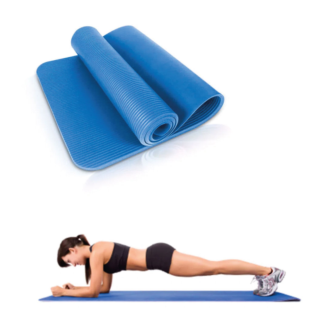 Mat 10mm Yoga Pilates Colchoneta Plegable Caucho Nbr + Bolso